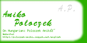 aniko poloczek business card